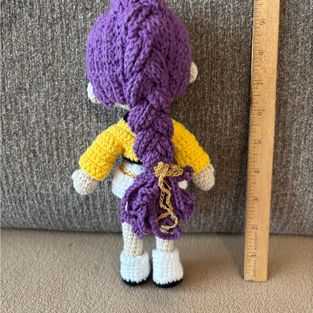 Rumi Handmade Crochet Doll with Yellow Jacket. Demon Hunters - Picture 3 of 3